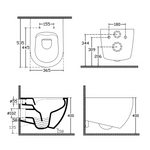 Sanitari Bagno Sospesi NYMO INFINITY Vaso WC Water Ceramica 13 Colori Modern D.X