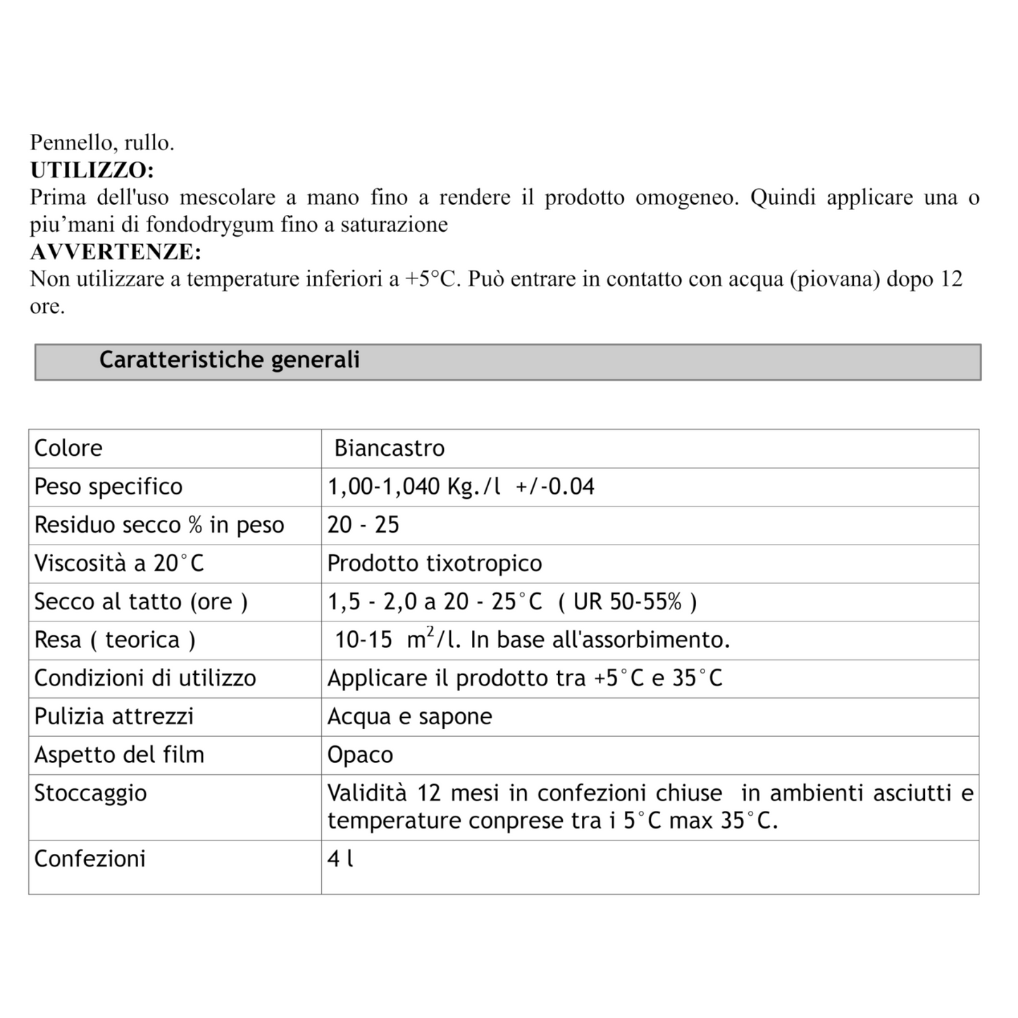 Primer Guaina Liquida FONDO Aggrappante Impermeabilizzante Impregnante Tetti I.D