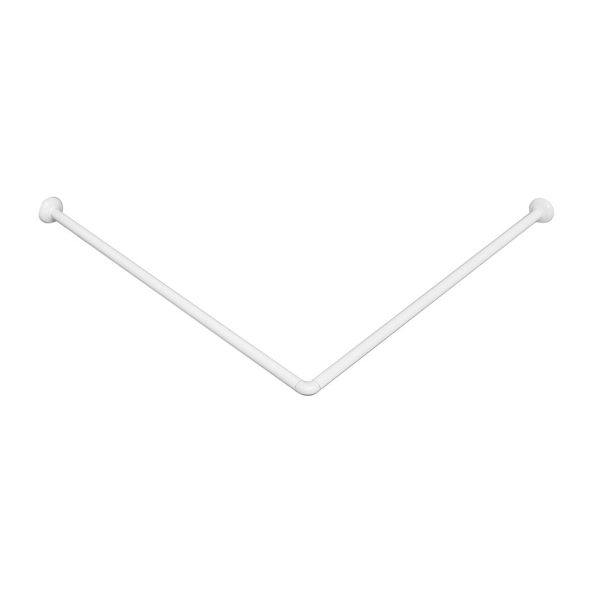 Bastone Tenda Doccia Angolare Ø 25 mm Asta in Alluminio 2 LATI 80-80cm D.X