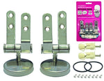 Cerniere Copriwater Universale acciaio inox Coppia Per Sedili Tavoletta WC G.F