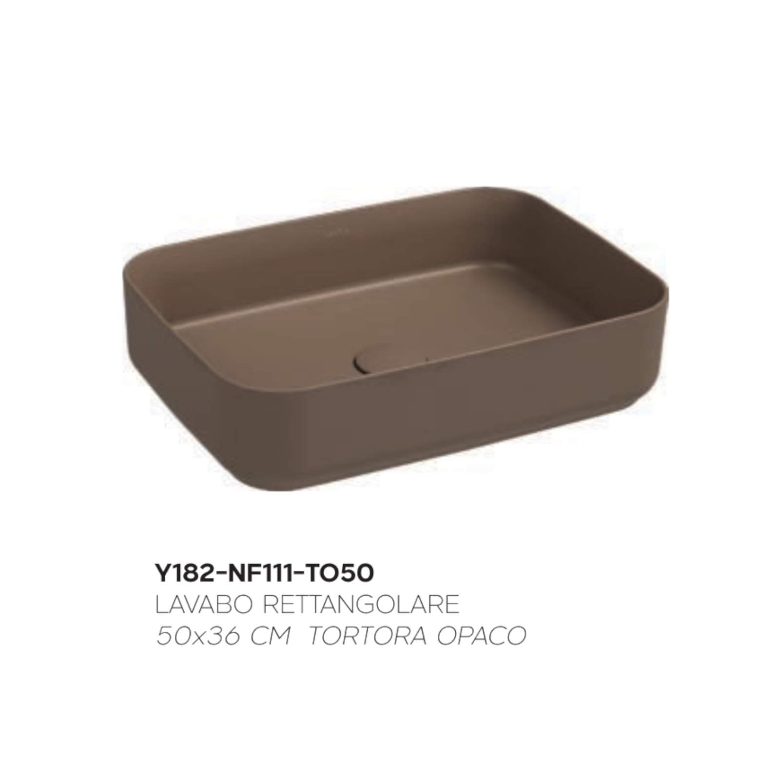 Lavabo Bagno Da Appoggio Rettangolare NYMO Ceramica Moderno Ultra Sottile D.X