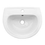 Lavabo a Parete Sospeso Salvaspazio Bagno 37x45 cm LINPHA Ceramica Moderno D.X