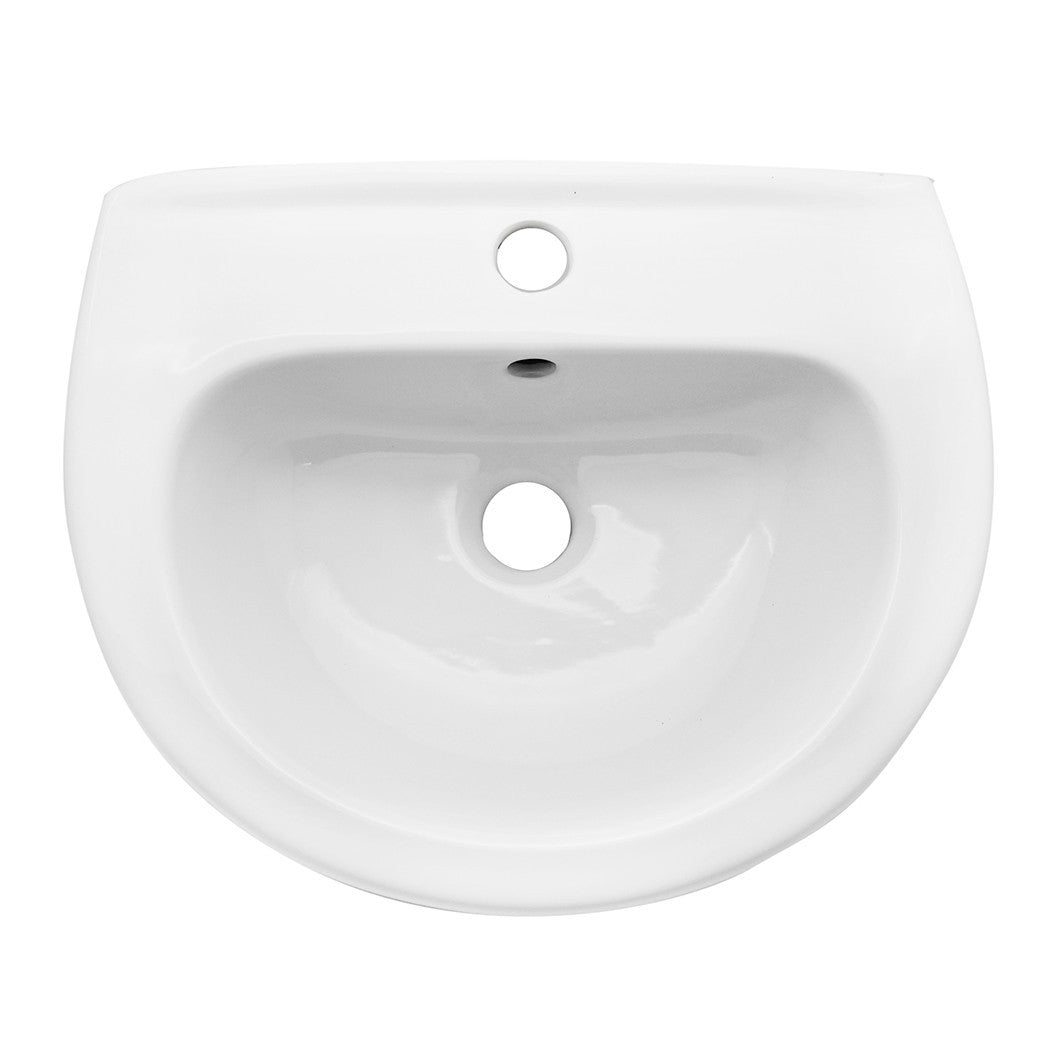 Lavabo a Parete Sospeso Salvaspazio Bagno 37x45 cm LINPHA Ceramica Moderno D.X