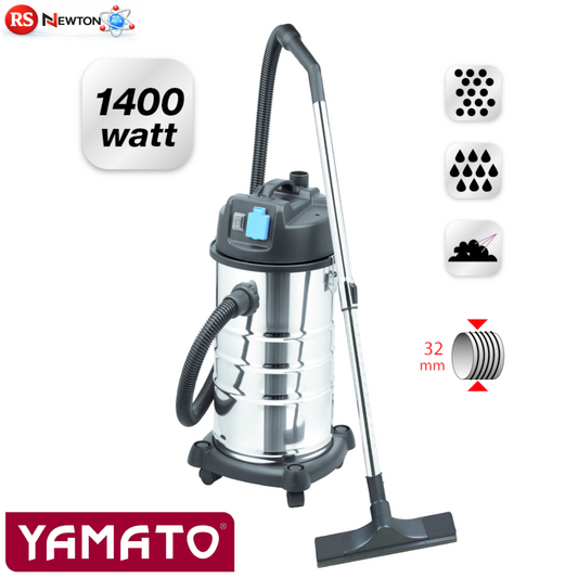 Bidone Aspiratutto Acciaio Inox 30L IDROASPIRATORE Per Liquidi Solidi 1400W VBS