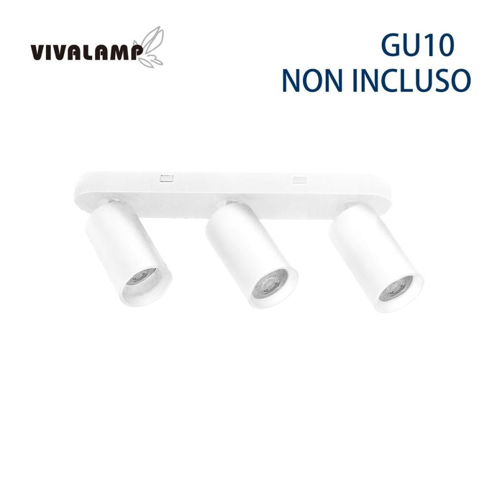 Portafaretto GU10 Applique Soffitto Parete Faretti a Incasso Bianco Nero LED V.L