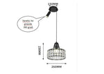 Lampadario E27 Moderno Bianco Nero Sospensione Regolabile Minimal Faretto V.L