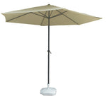 Ombrellone Giardino Tondo 3M Palo Ø38 Manovella Poliestere Beige 180 g/m² VBS