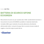 Batteria Scarico WC Sifone ABS Cassetta Alta Risparmio Acqua AntiRuggine D.X