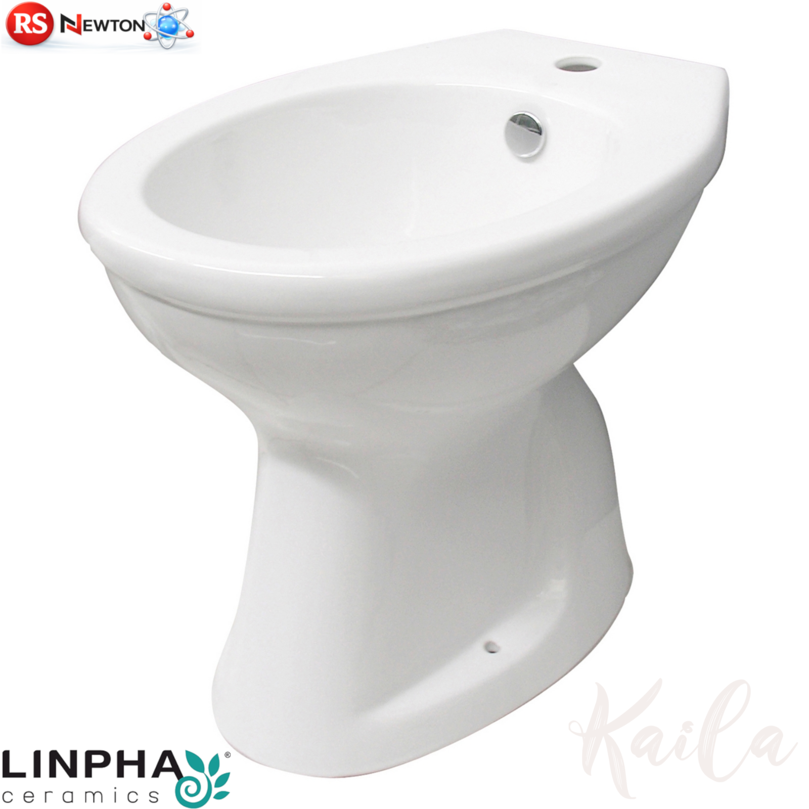 Bidet Bagno LINPHA Kaila Ceramica Installazione Pavimento Monoforo Moderno D.X
