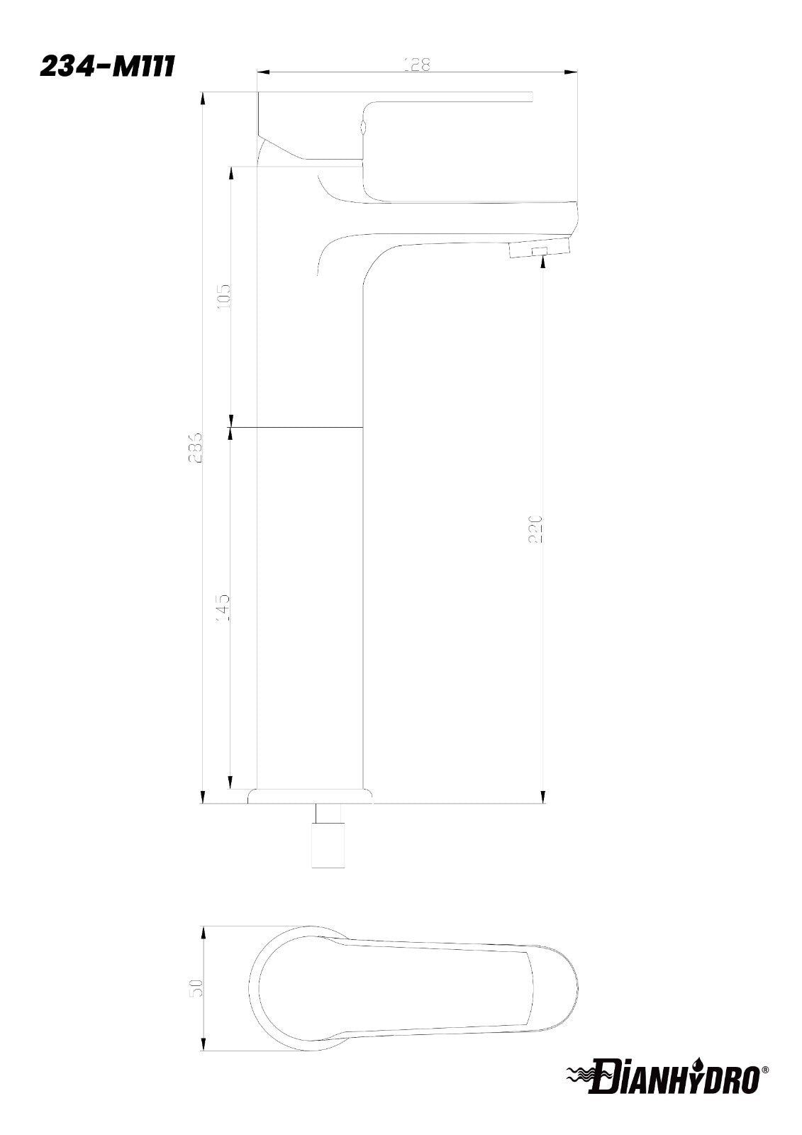 Rubinetto Miscelatore Bagno Lavabo Bidet Vasca Doccia Ottone Moderno MARGOT D.X