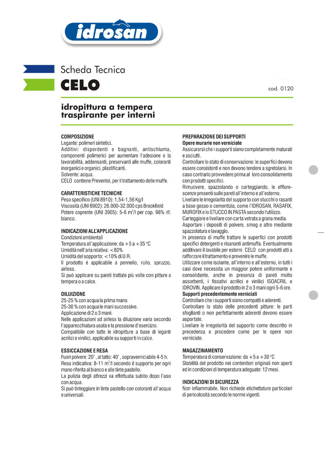 Pittura Interno AntiBatterica Tempera Bianca Traspirante Rapida Essiccazione I.D