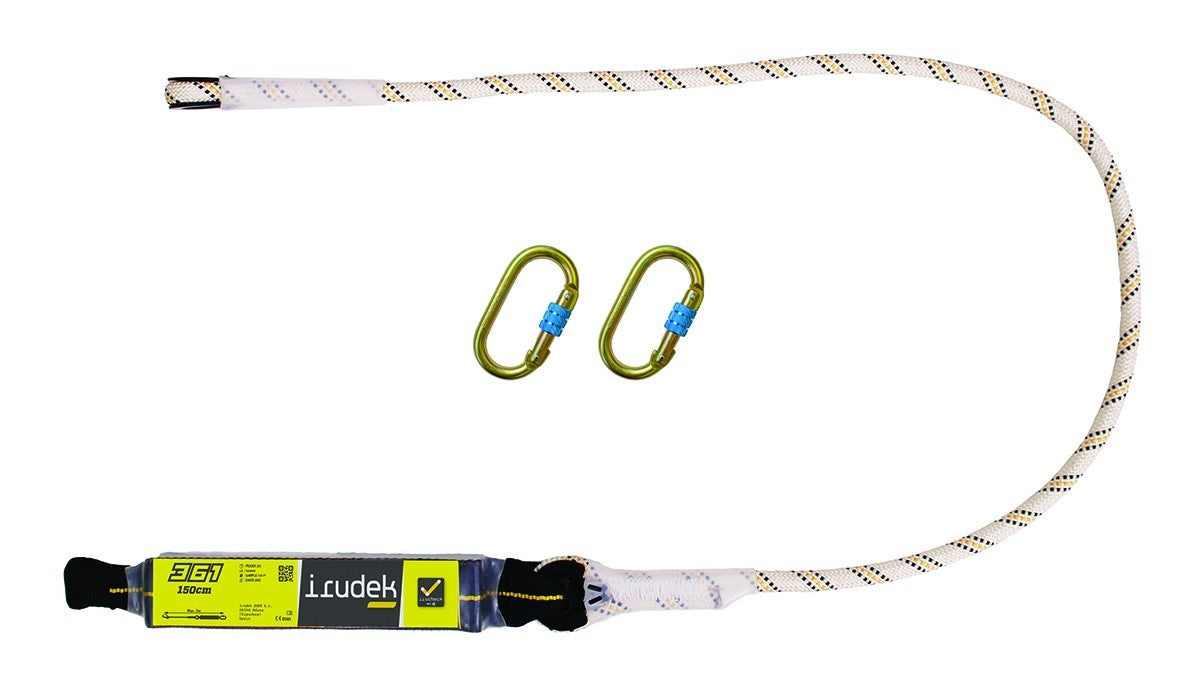 Assorbitore Energia Con Cordino 90cm EN355 + 2 Moschettoni Acciaio 25kN VBS