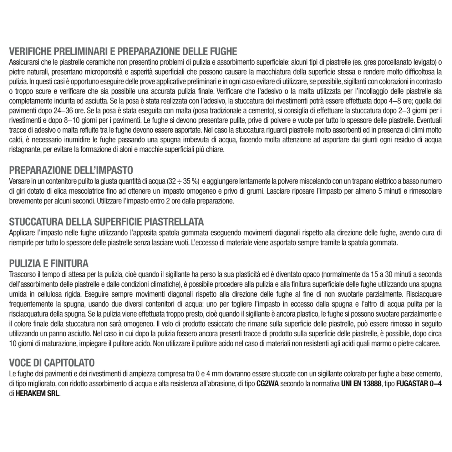 Stucco Fughe HERAKEM Cementizio 0-4mm Piastrelle Interno Esterno Idrorepellente