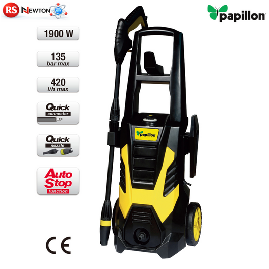 Idropulitrice A Freddo 135 Bar 1900W 420L/h AutoStop Alta Pressione PAPILLON VBS