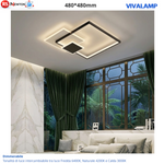 Plafoniera LED Soffitto 86W Dimmerabile 3 Colori Luce Telecomando Lampadario V.L