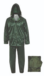 Completo Impermeabile Antistrappo Giacca Pantalone PVC Cappuccio Lavoro VBS