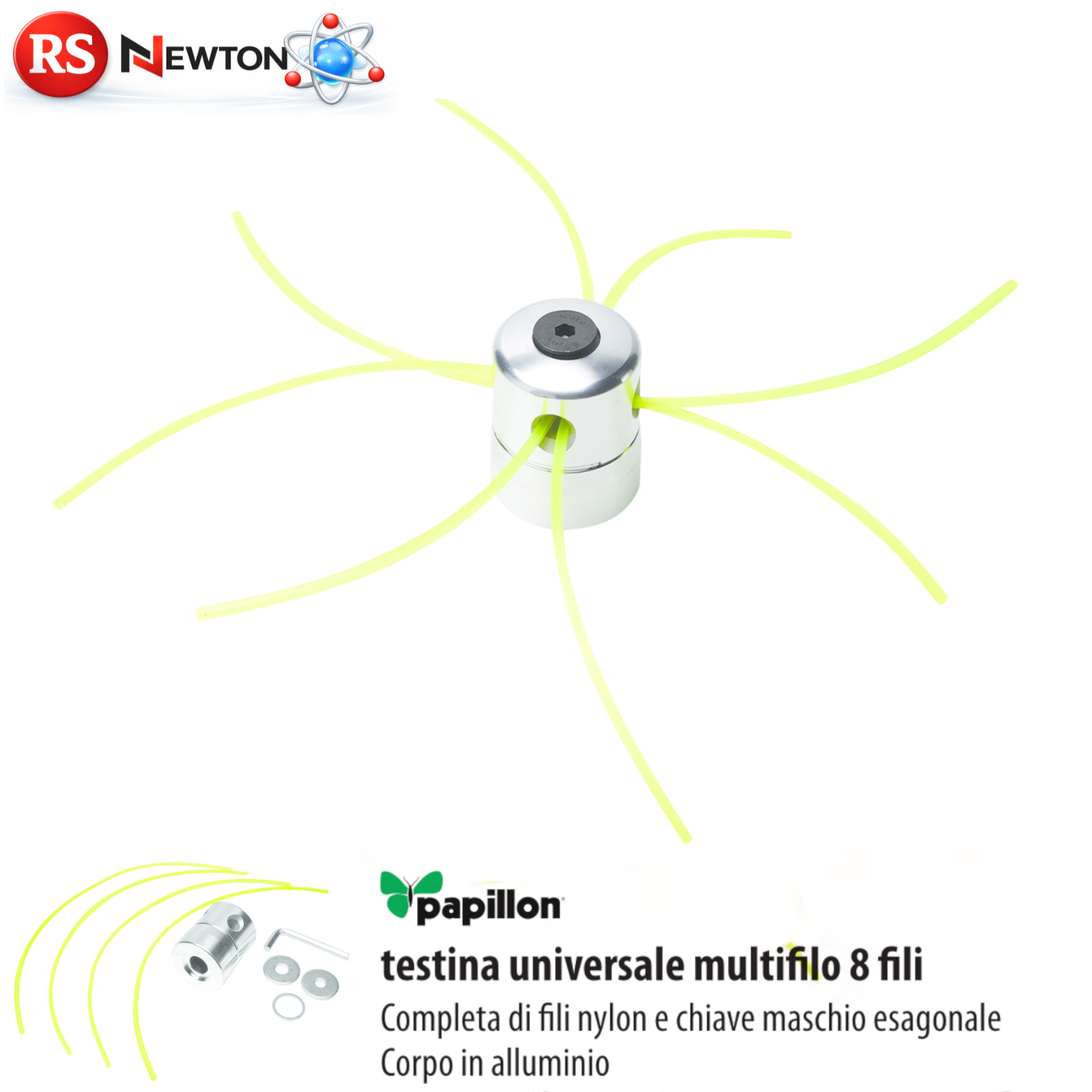 Testina Decespugliatore Attacco Universale in Alluminio Multi-filo 8 Fili VBS