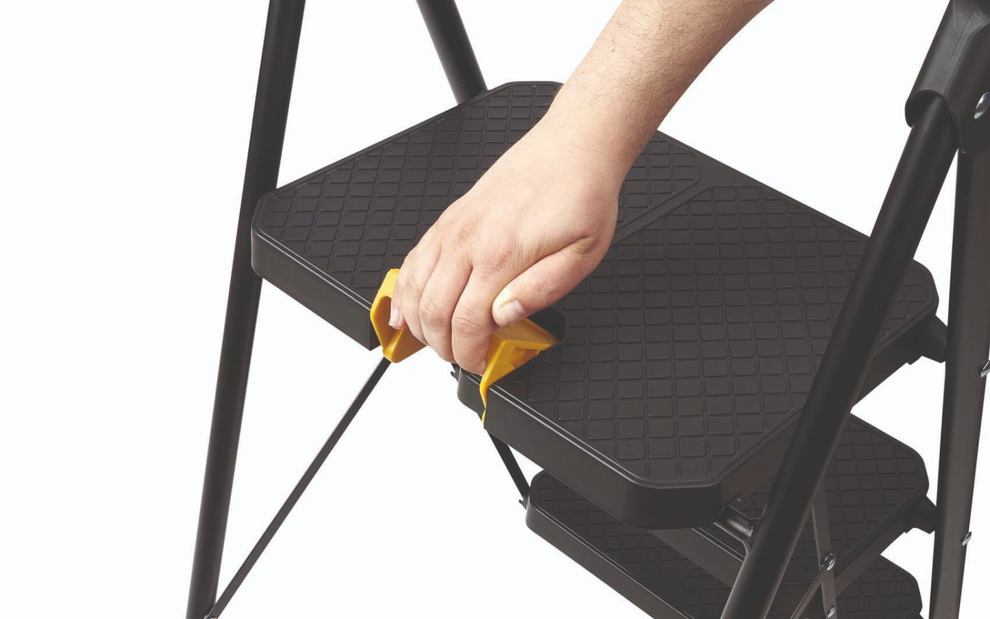 Sgabello A Gradini Acciaio 2 3 4 Gr 150Kg Scala Antiscivolo Pieghevole VBS