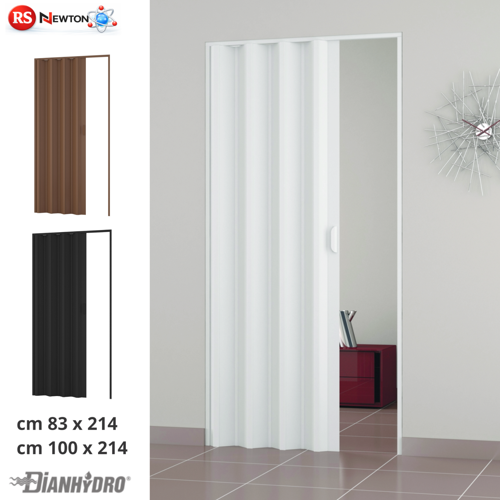 Porta a Soffietto Pvc Porte Scorrevole Ufficio Casa Riducibile Salvaspazio D.X