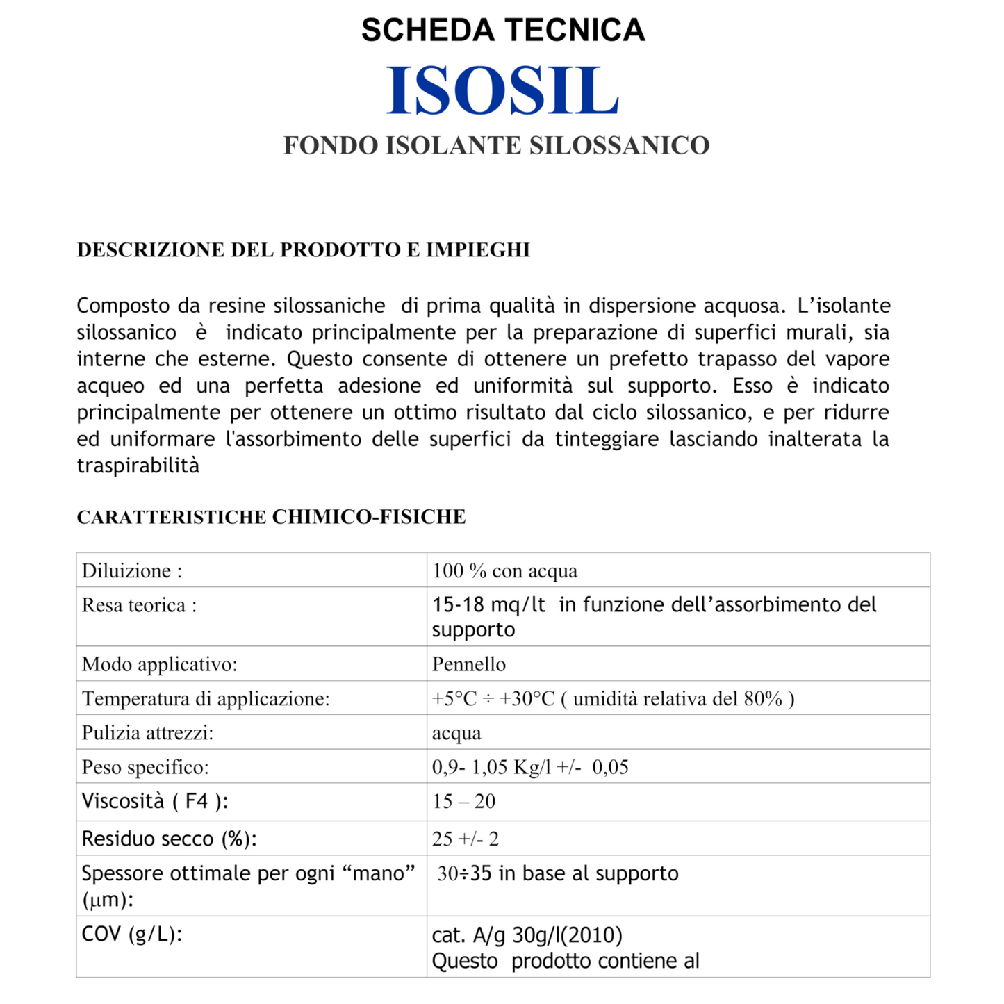 Primer Silossanico Fissativo Traspirante Interni Esterni Protezione Muri I.D