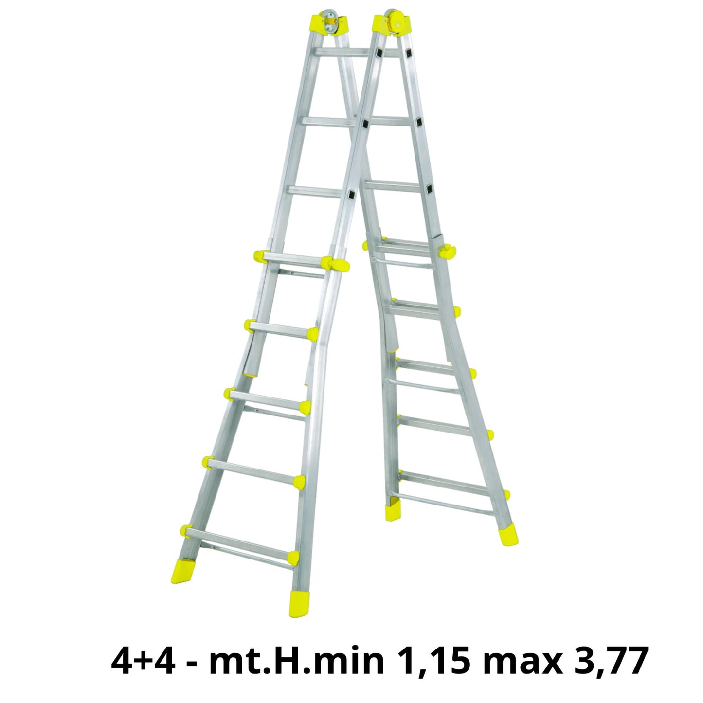Scala Telescopica Multiuso Alluminio MAURER 4+4 5+5 6+6 Gradini a Norma UE VBS