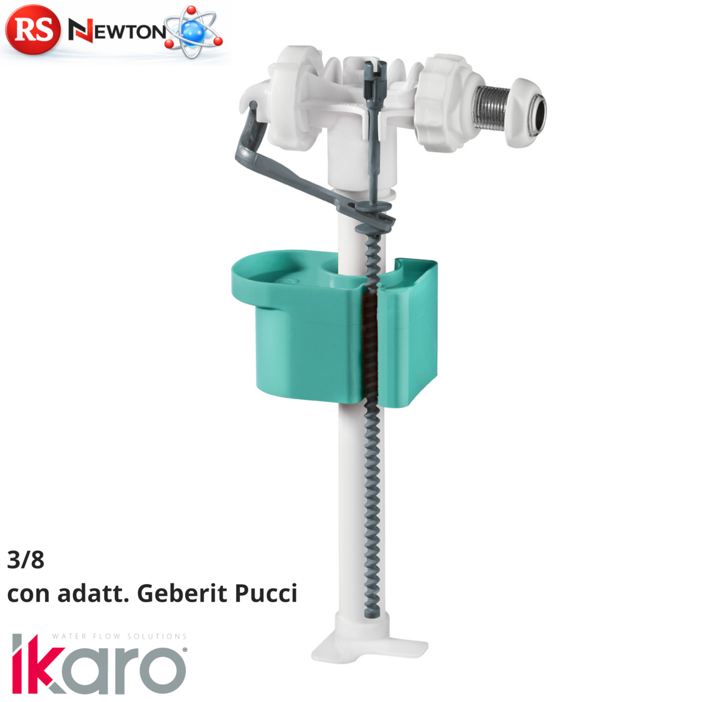Rubinetto Galleggiante Universale IKARO WC 3/8 Geberit Pucci Silenzioso D.X