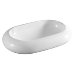 Lavabo Da Appoggio Bagno LINPHA 63x40cm in Ceramica Design Moderno Ovale D.X