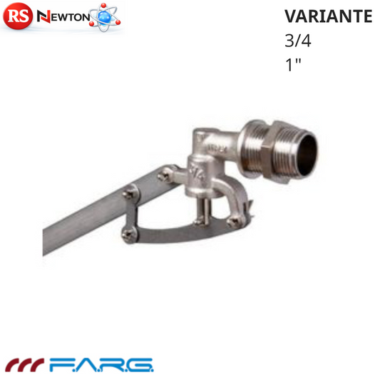 Galleggiante WC Bagno Ottone Senza Sfera AISI 430 a 5 Coppiglie 3/4 1” D.X