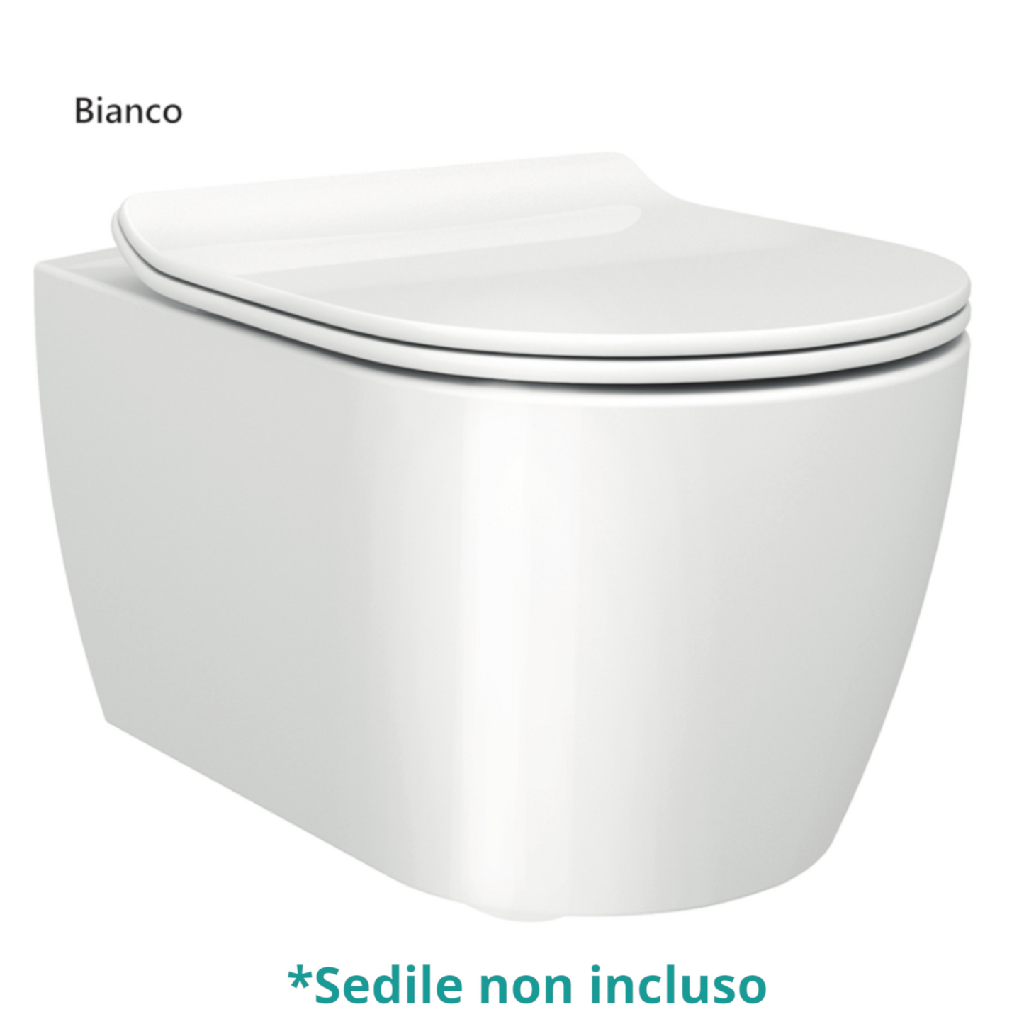 Sanitari Sospesi Bagno LINPHA Rimless WC Bidet Sedile Soft Close Bianco Nero D.X