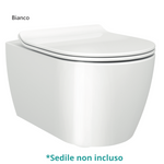 Sanitari Sospesi Bagno LINPHA Rimless WC Bidet Sedile Soft Close Bianco Nero D.X