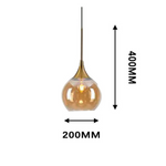 Lampadario Sospensione Sfera Vetro E27 Design Moderno Globo 20cm Elegante V.L