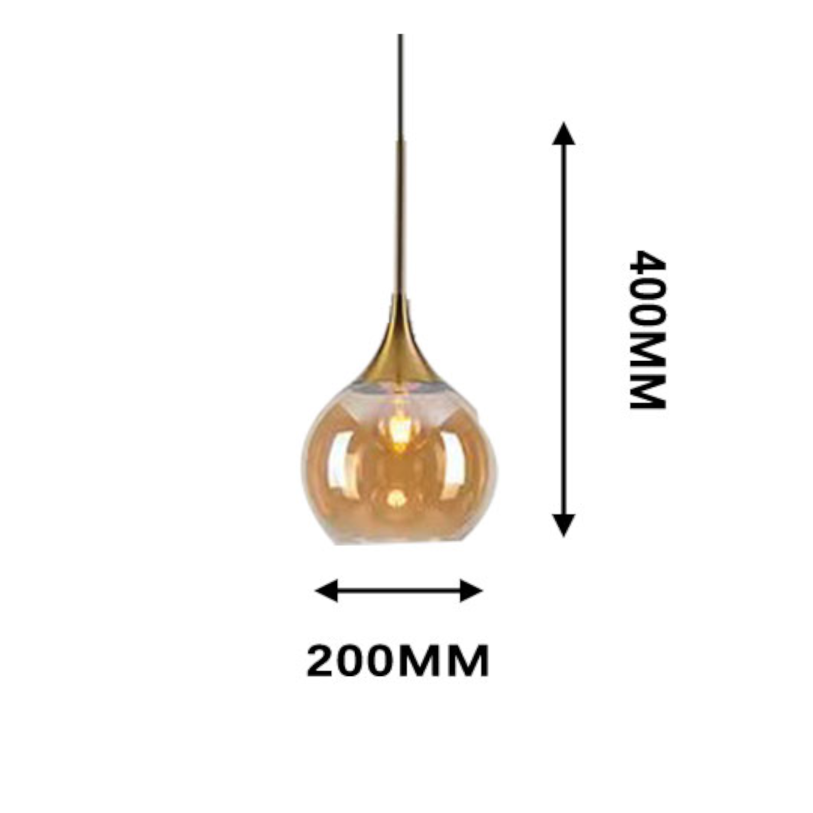 Lampadario Sospensione Sfera Vetro E27 Design Moderno Globo 20cm Elegante V.L