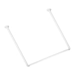 Bastone Tenda Doccia Angolare Ø 25 mm Asta in Alluminio 3 LATI 80-80-80cm D.X