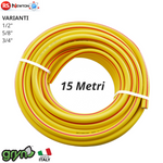 Tubo Giardino 15 Mt PVC Rinforzato Anti-torsione Acqua Potabile 1/2 5/8 3/4 D.X