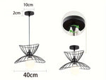 Lampadario E27 Doppio Uso Metallo Bianco Nero Sospensione Regolabile Bar V.L