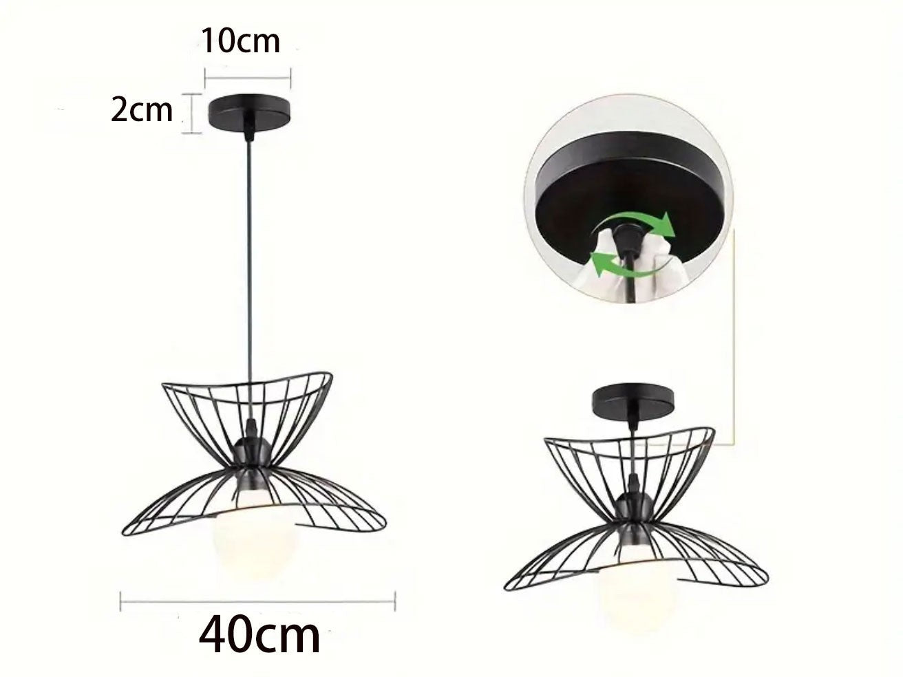 Lampadario E27 Doppio Uso Metallo Bianco Nero Sospensione Regolabile Bar V.L