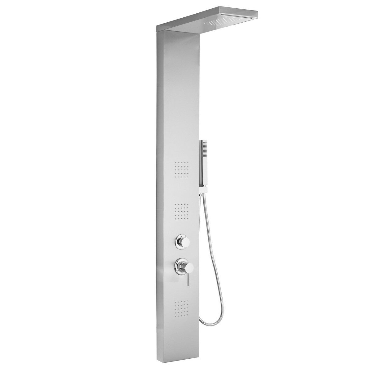 Pannello Doccia Anticalcare INOX ASISI 304 Effetto Cascata Cromo Satinato D.X