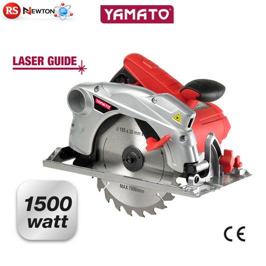 Sega Circolare 1500W 185mm Con Laser Taglio Legno Regolabile Professionale VBS