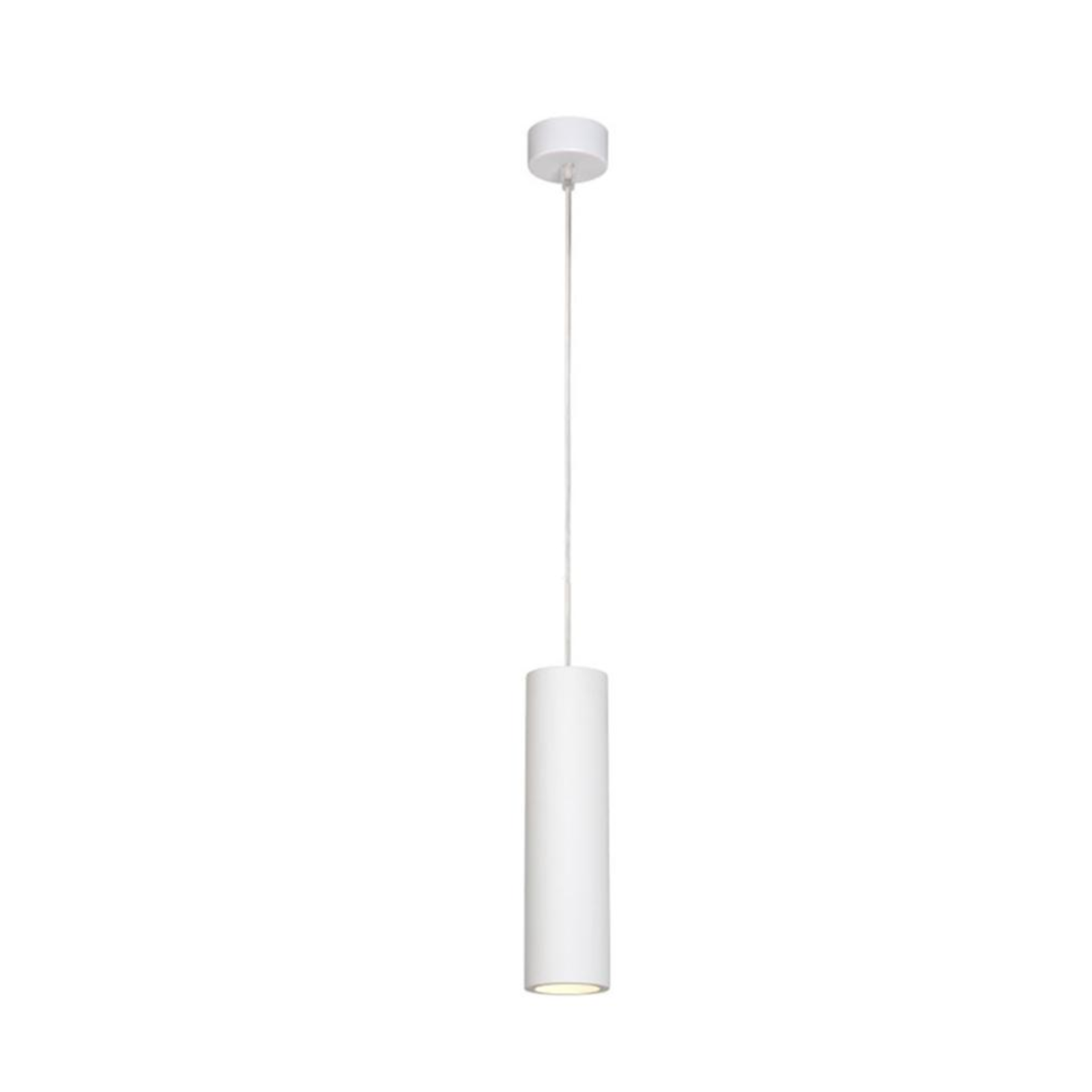 Lampada Sospesa GU10 30cm Moderna Cilindro Bianco Nero Lampadario a Faretto V.L