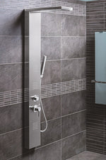Pannello Doccia Anticalcare INOX ASISI 304 Effetto Cascata Cromo Satinato D.X