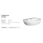 Lavabo Bagno 68cm e Semi Colonna LINPHA Lavandino Ceramica Monoforo Bianco D.X