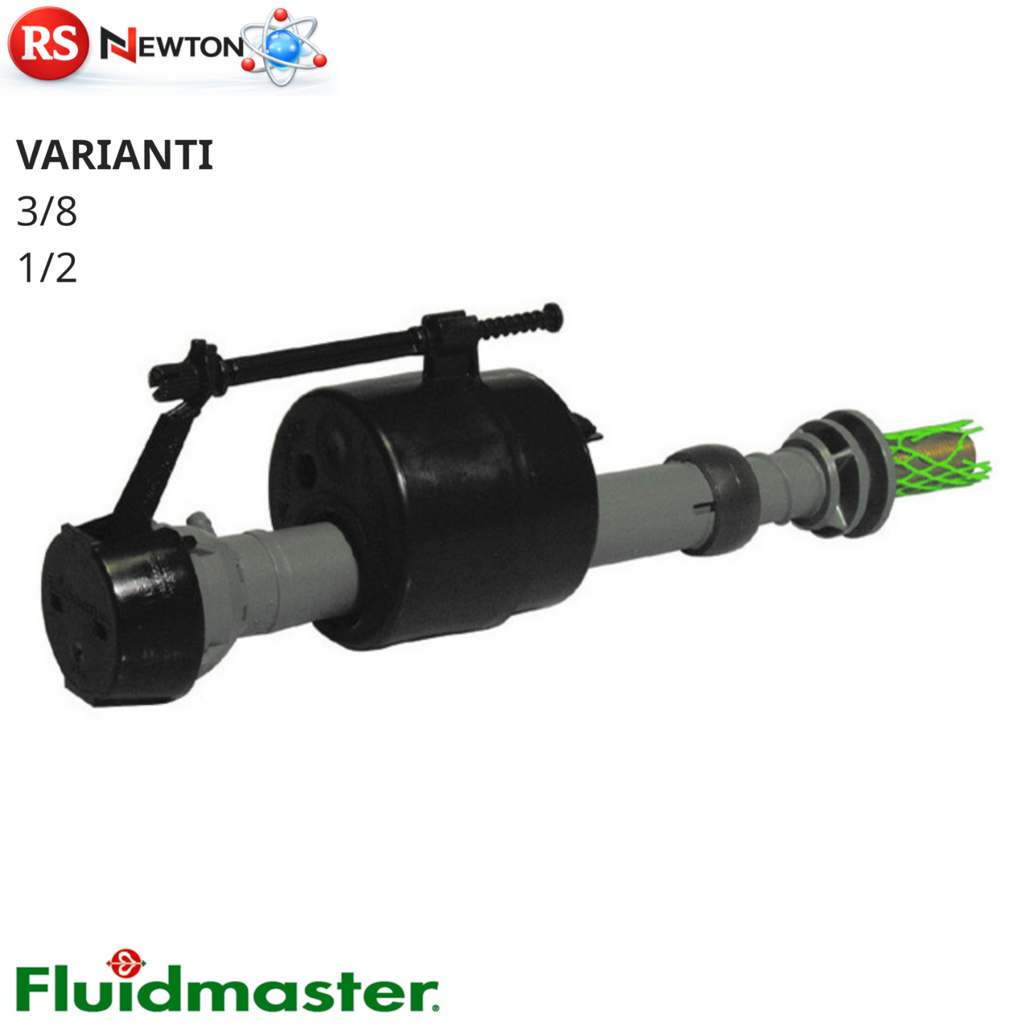 FLUIDMASTER Galleggiante Ottone Attacco Basso 3/8 1/2 per Cassetta WC Bagno D.X