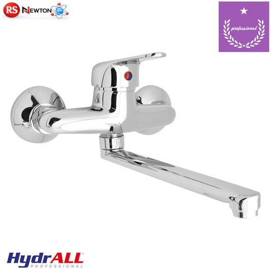 Rubinetto Cucina a Muro HydrAll Ines Monocomando Cromato Miscelatore Lavello D.X