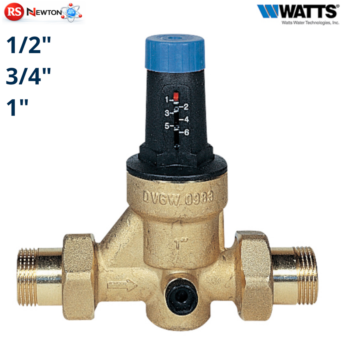 Riduttore Di Pressione Acqua a Membrana DRVN Watts Brevettato 1/2 3/4 1" D.X