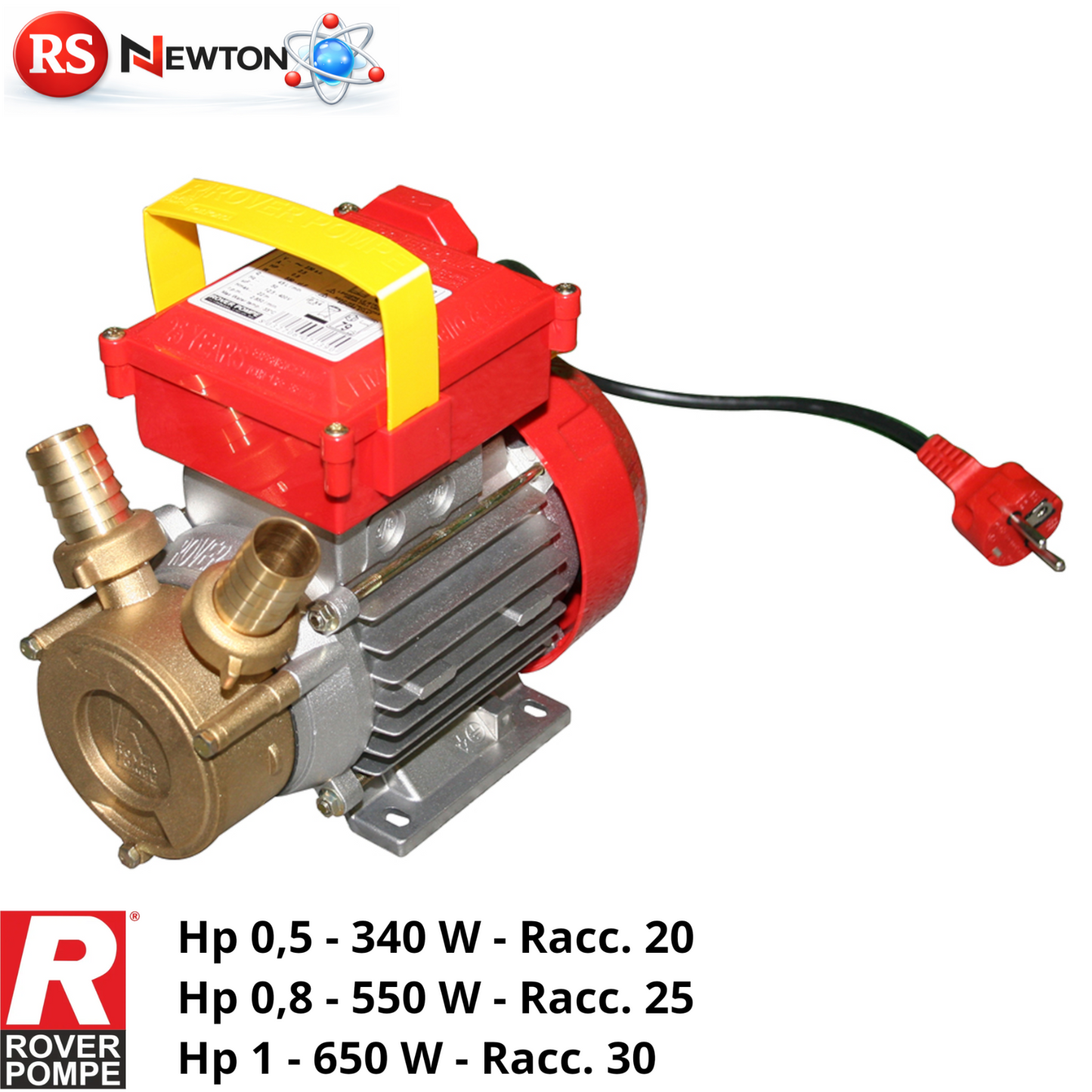 Elettropompa Poma Da Travaso ROVER 0,5 0,8 1 HP 340 550 650W Adescamento 9mt D.X