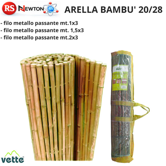 Arella Ombreggiante Bambu Canniccio Arelle Canne Bamboo Filo Metallico 20/28 G.F