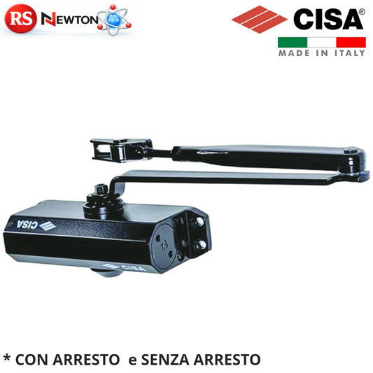Chiudiporta Aereo CISA Braccio Rallentatore Porta Nero Con e Senza Arresto G.F