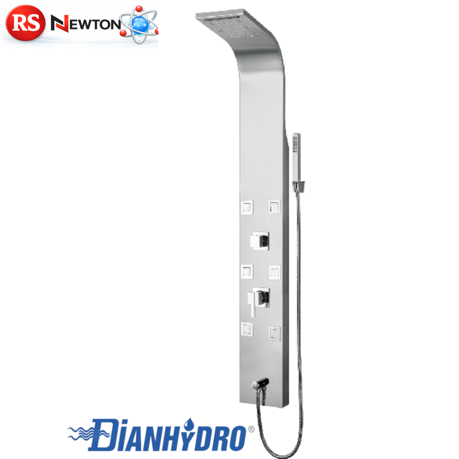 Doccia LED Cascata Colonna Acciaio Lucidato Inox AISI 304 Multifunzione D.X