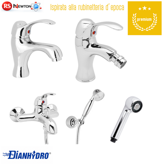 Miscelatore Rubinetto Bagno Lavabo Bidet Vasca Ottone Cromo CLASS Elegante D.X