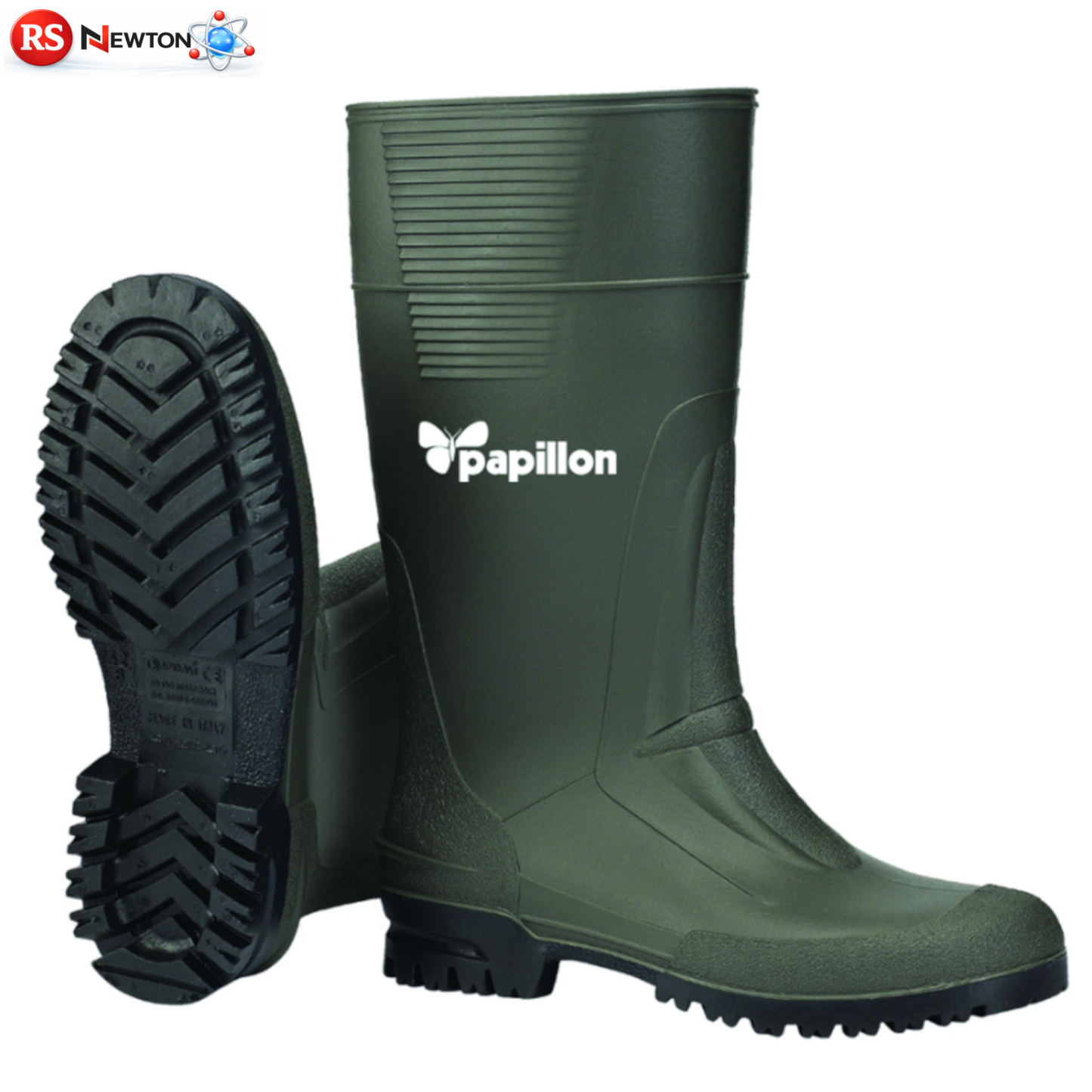 Stivali Alto Uomo PVC Ginocchio Gomma Impermeabili Stivale Pesca Caccia VBS